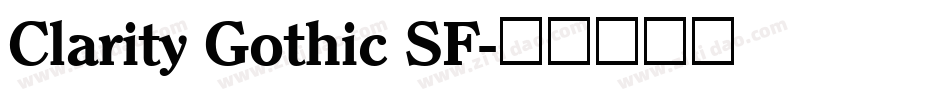Clarity Gothic SF字体转换
